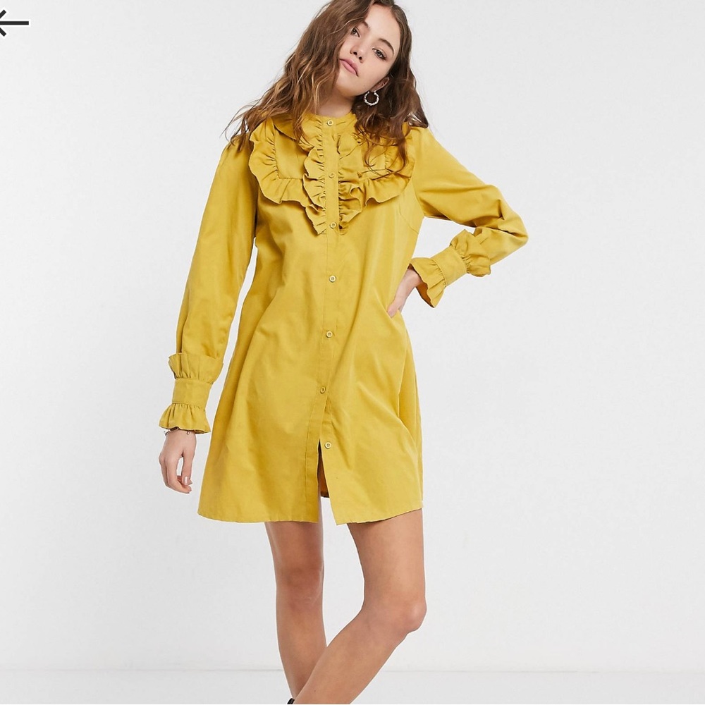 Lola May smock dress with cuff sleeves